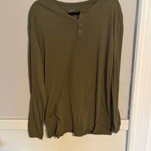 Classic Olive Long Sleeve Henley